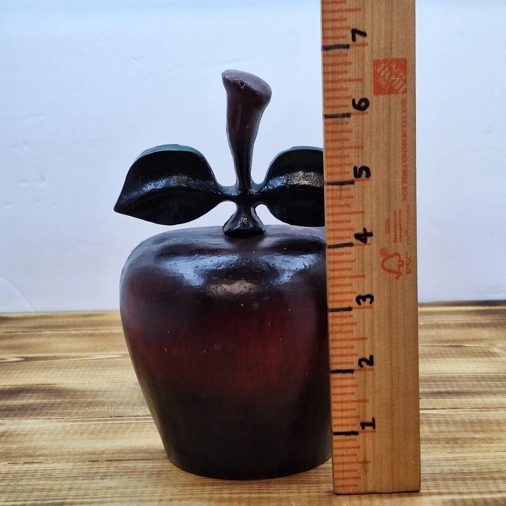 Vintage‎ red apple doorstop made of cast-iron